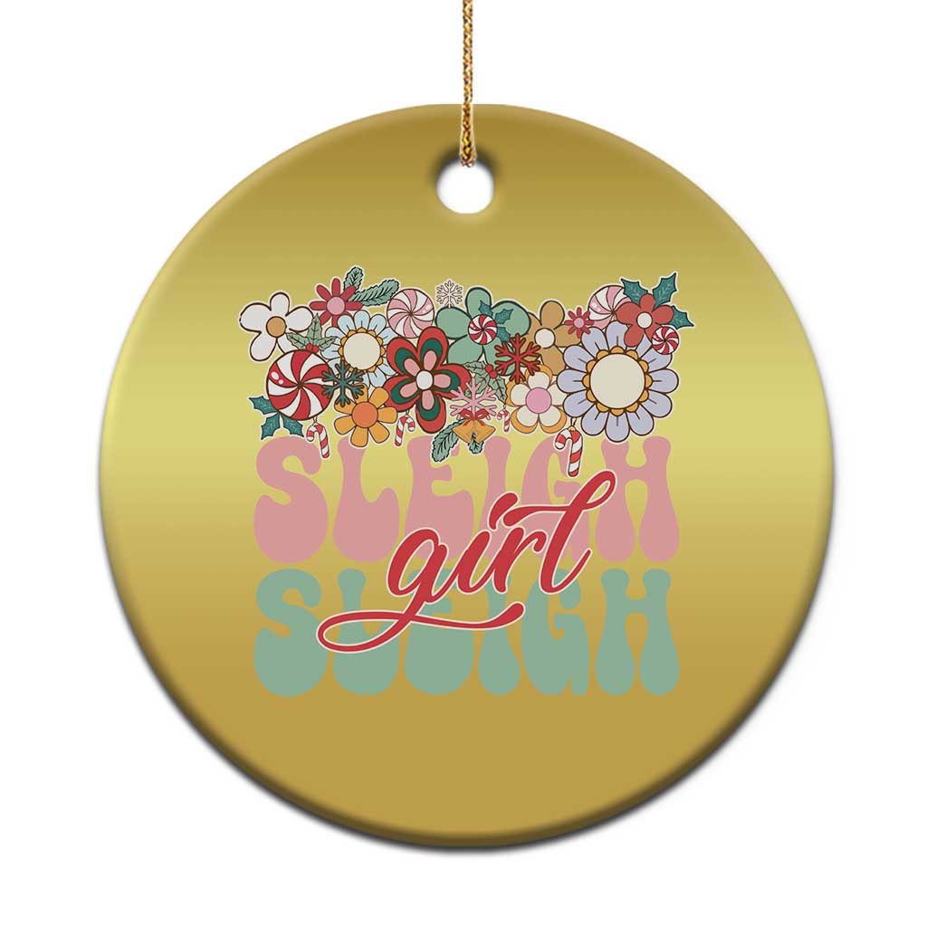 Sleigh Girl Sleigh Christmas Ornament Christmas Retro Groove Slay Girl - Wonder Print Shop