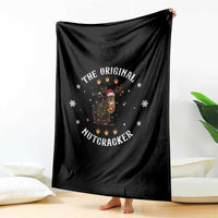 Funny Christmas Squirrel Throw Blanket The Original Nutcracker Snowflake Xmas Neon Light - Wonder Print Shop