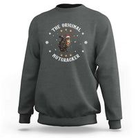 Funny Christmas Squirrel Sweatshirt The Original Nutcracker Snowflake Xmas Neon Light - Wonder Print Shop