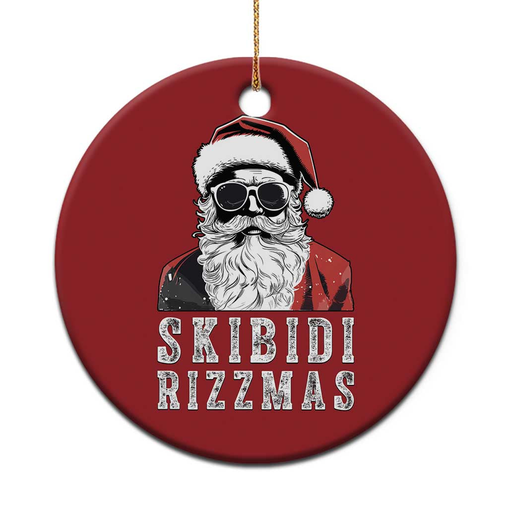 Funny Xmas Santa Christmas Ornament Skibidi Rizzmas Cool Charisma Rizz Santa Claus - Wonder Print Shop