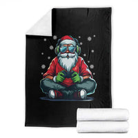 Funny Christmas Gamer Santa Claus Game Controller Throw Blanket - Wonder Print Shop