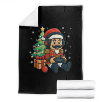 Funny Christmas Video Game Nutcracker Xmas Tree Gamer Throw Blanket - Wonder Print Shop