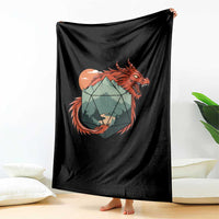 Funny Dragon Tabletop RPG Dice Game Throw Blanket