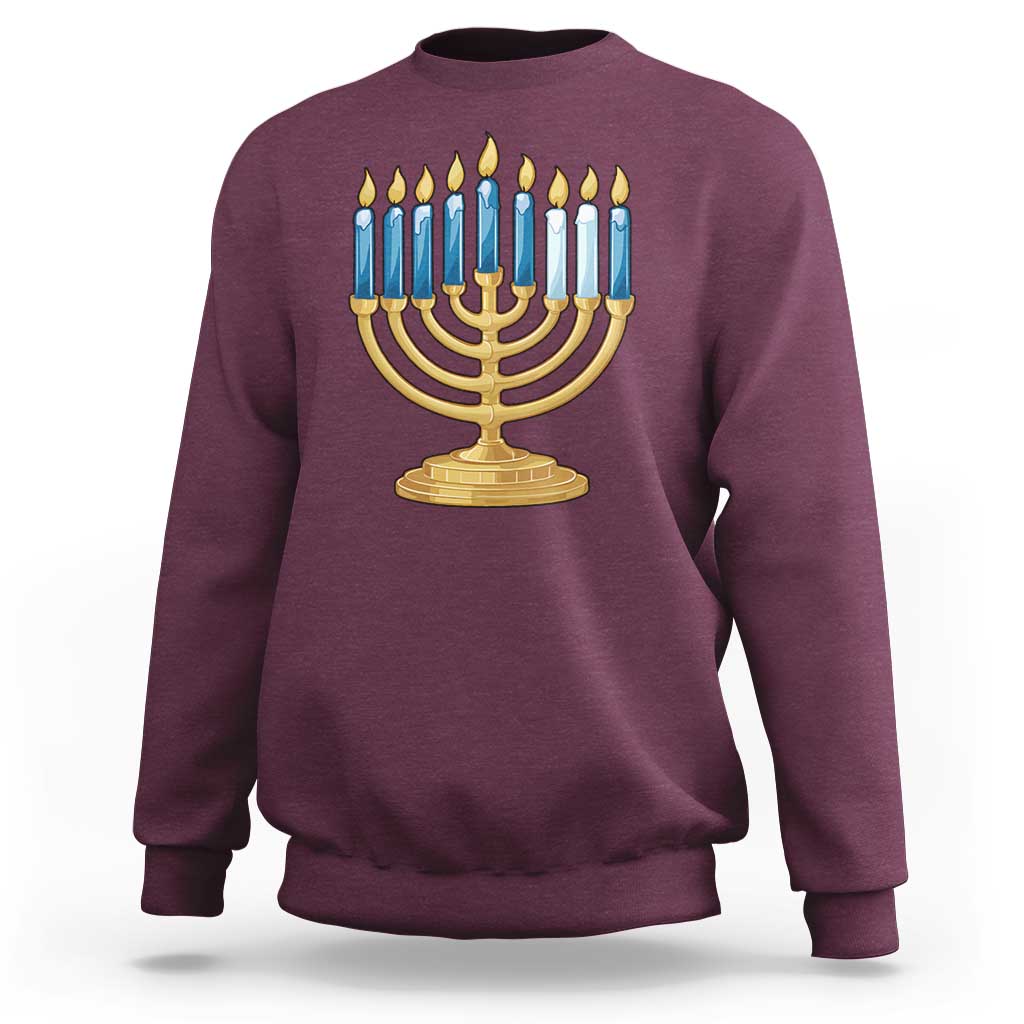 Funny 67 Hanukkah Sweatshirt Chanukah Menorah Sixth Seventh Night - Wonder Print Shop