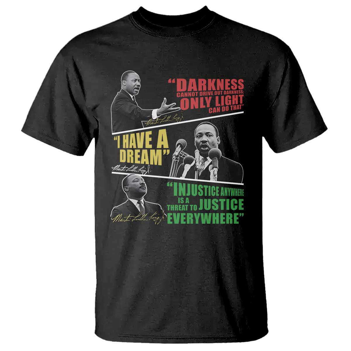 Martin Luther King MLK Quotes Black History Leaders T Shirt