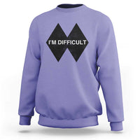 Funny I Am Difficult Double Black Diamond Ski Snowboard Sweatshirt - Wonder Print Shop