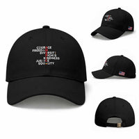 America Courage Freedom Diversity Rights Friendship Justice Baseball Cap