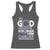 All Cancer Awareness Racerback Tank Top My God Is Stronger Than Cancer Lavender Ribbon