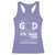 All Cancer Awareness Racerback Tank Top My God Is Stronger Than Cancer Lavender Ribbon