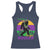 Funny Bigfoot Mardi Gras Racerback Tank Top Laissez Les Bons Temps Rouler Bald Cypress