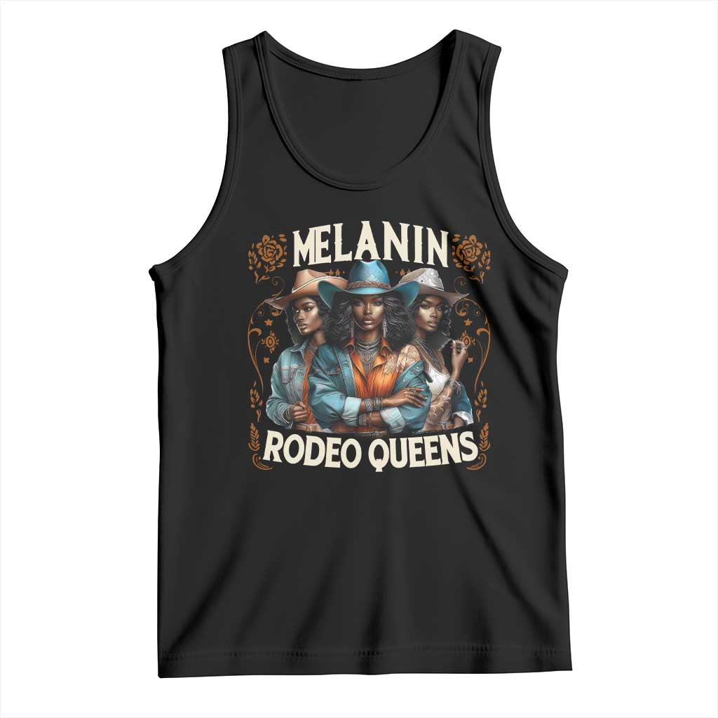 Melanin Rodeo Queen Tank Top African American Melanin Black Cowgirl Swag