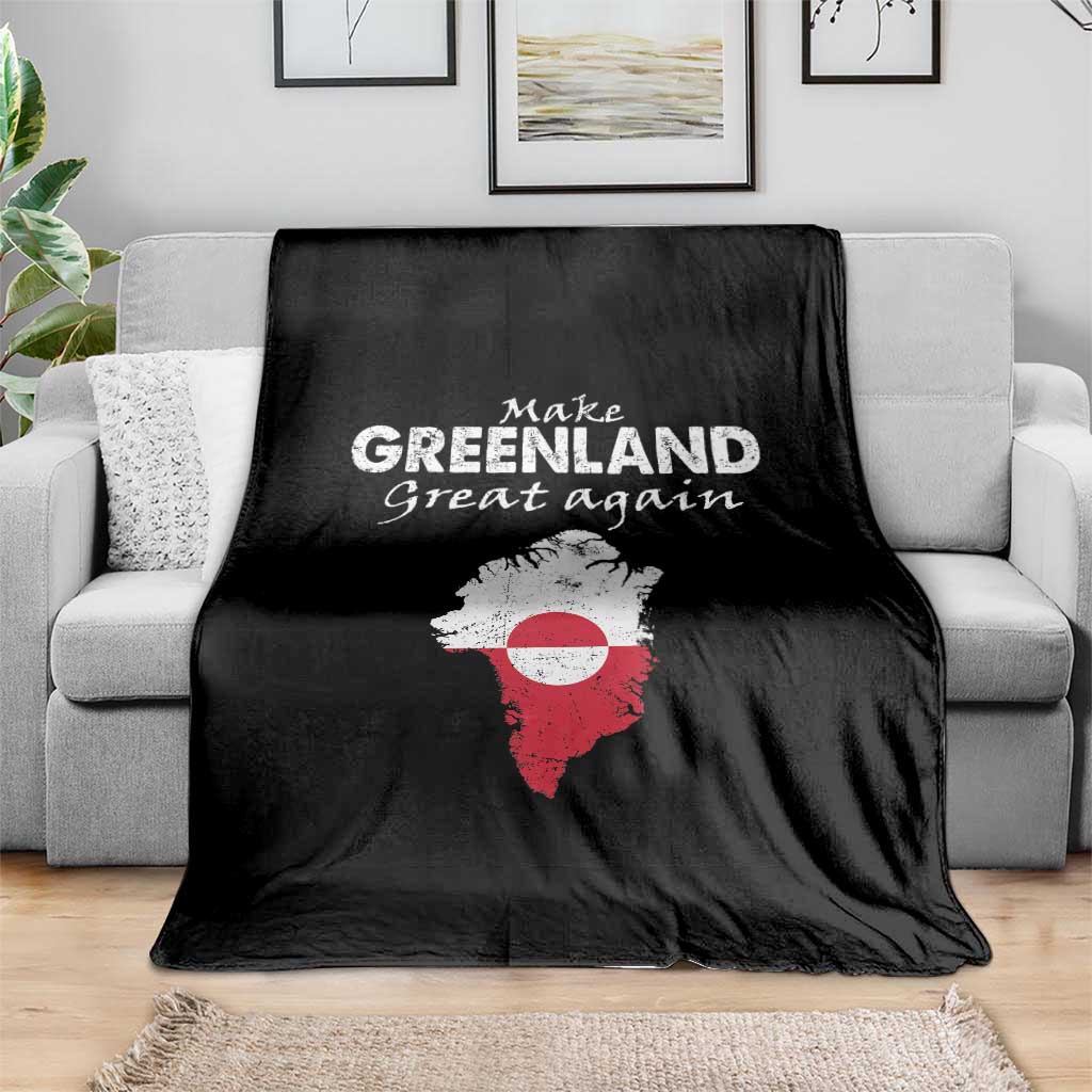 Make Greenland Great Again Throw Blanket Act USA 51st State Greenland