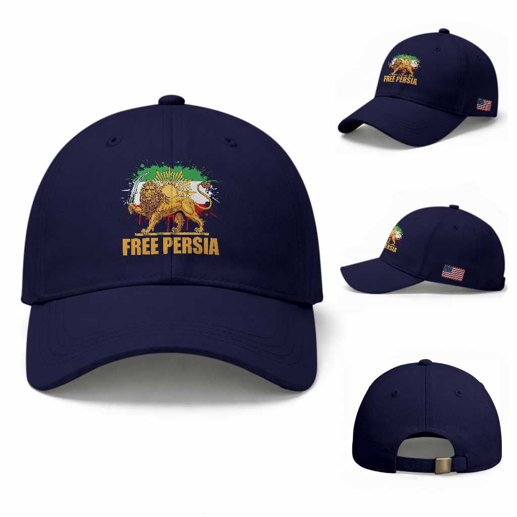 Free Persian Baseball Cap Iran Flag Lion And Sun Persian Pride Iranian Protests