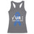 Funny Check Your Colon Colorectal Cancer Awareness Racerback Tank Top Dark Blue Ribbon