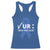 Funny Check Your Colon Colorectal Cancer Awareness Racerback Tank Top Dark Blue Ribbon