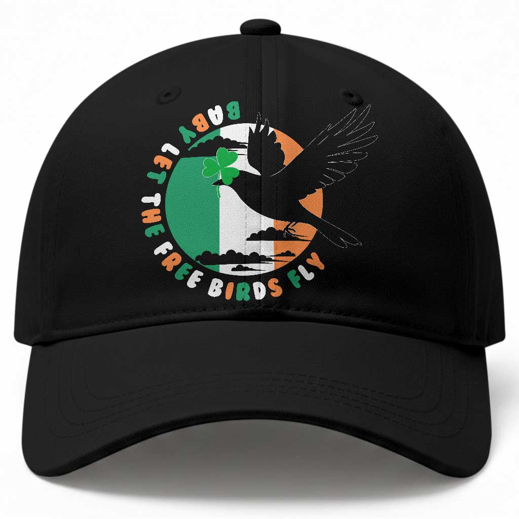 Irish Pride Baseball Cap Baby Let The Free Birds Fly Ireland Flag Shamrock
