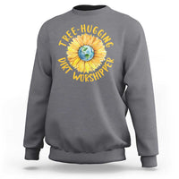 Earth Day Tree Hugging Dirt Worshipper Sweatshirt Earth Sunflower