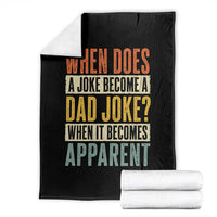 Dad Joke Puns Throw Blanket When Does A Joke Become A Dad Joke When It Becomes Apparent