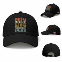 Dad Joke Puns Baseball Cap When Does A Joke Become A Dad Joke When It Becomes Apparent
