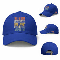 Dad Joke Puns Baseball Cap When Does A Joke Become A Dad Joke When It Becomes Apparent