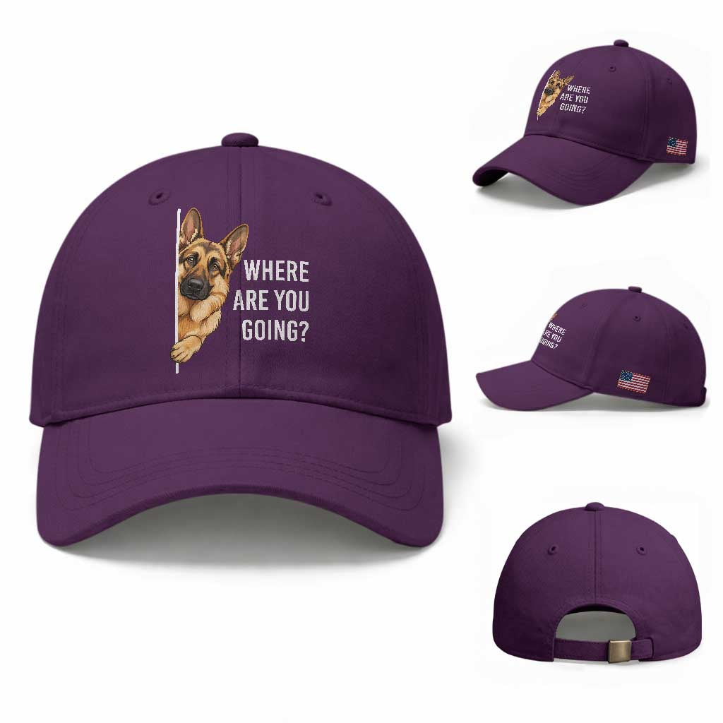 Where are You Going Funny German Shepherd Dog Baseball Cap