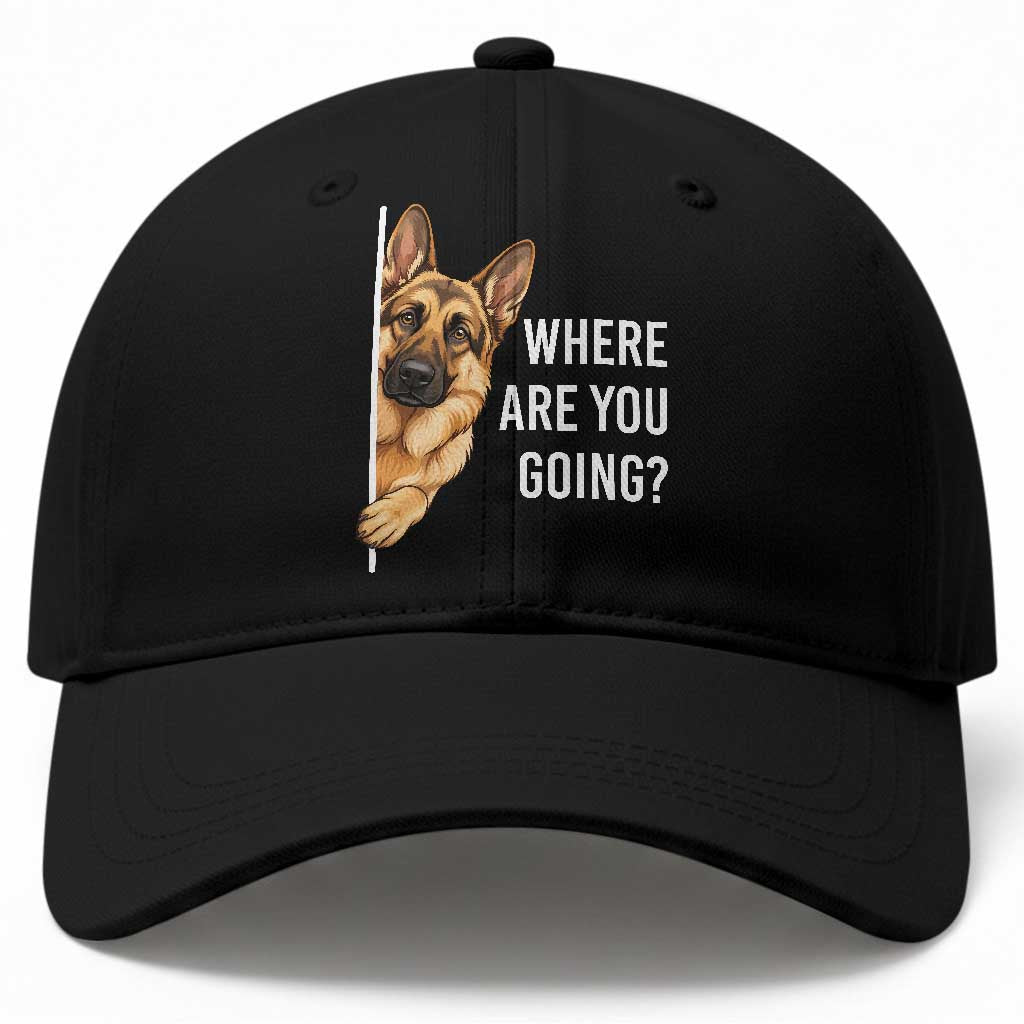 Where are You Going Funny German Shepherd Dog Baseball Cap