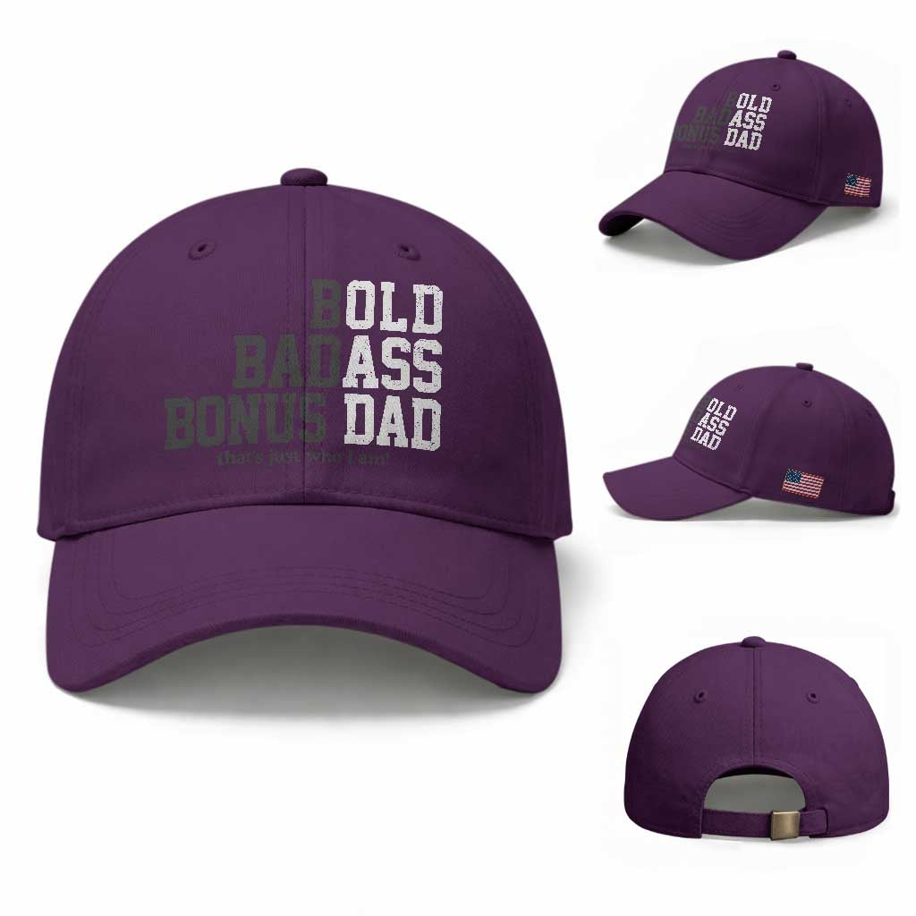 Bold Badass Bonus Dad Baseball Cap Old Ass Dad Funny Father's Day Gift