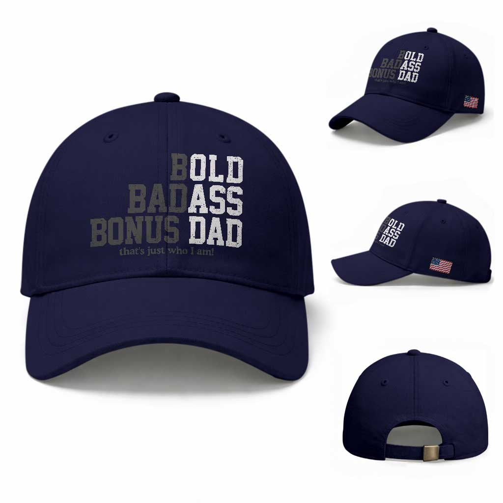 Bold Badass Bonus Dad Baseball Cap Old Ass Dad Funny Father's Day Gift