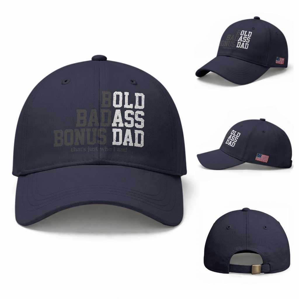 Bold Badass Bonus Dad Baseball Cap Old Ass Dad Funny Father's Day Gift
