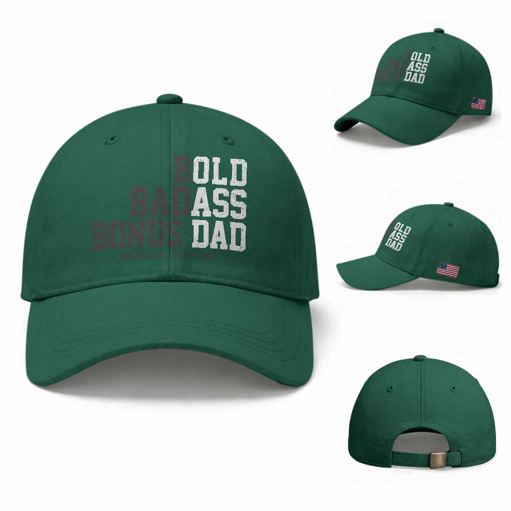 Bold Badass Bonus Dad Baseball Cap Old Ass Dad Funny Father's Day Gift