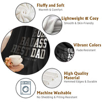 Bold Badass Best Dad Throw Blanket Funny Old Ass Father Gag Gift