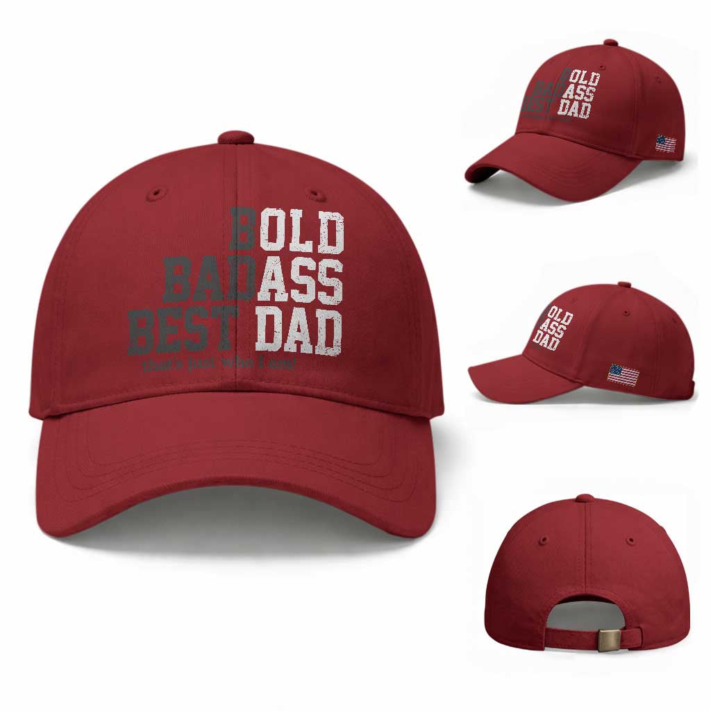 Bold Badass Best Dad Baseball Cap Funny Old Ass Father Gag Gift