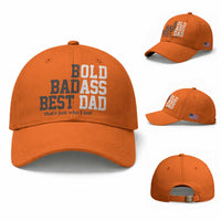 Bold Badass Best Dad Baseball Cap Funny Old Ass Father Gag Gift
