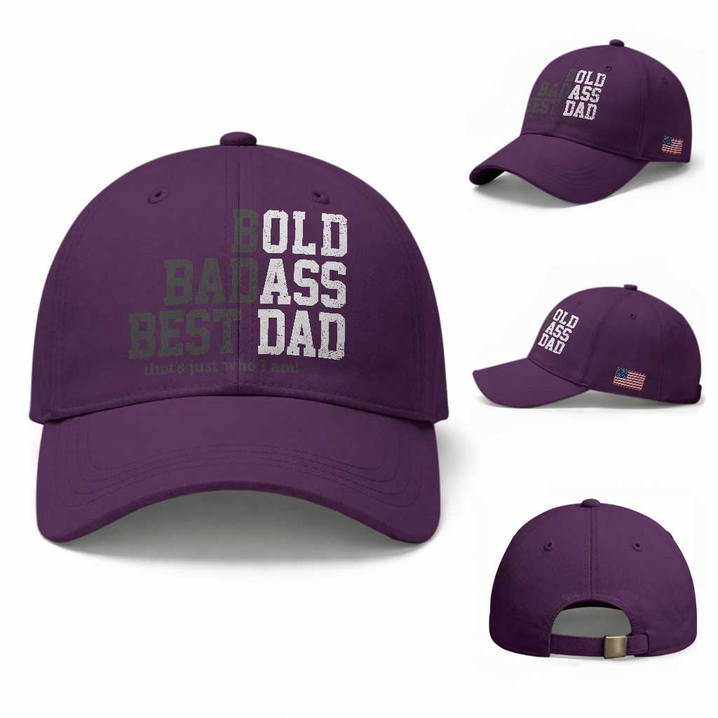 Bold Badass Best Dad Baseball Cap Funny Old Ass Father Gag Gift