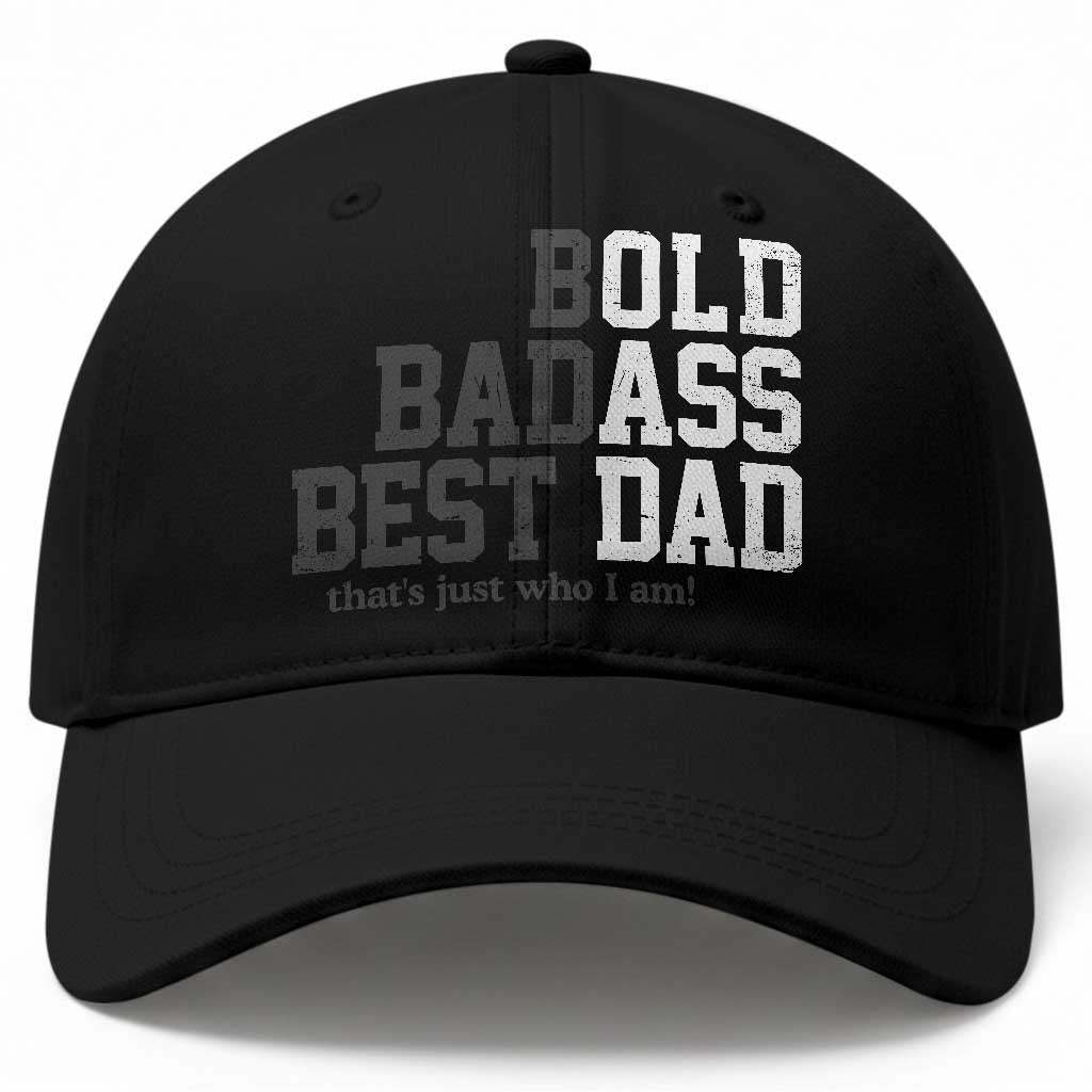 Bold Badass Best Dad Baseball Cap Funny Old Ass Father Gag Gift