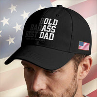 Bold Badass Best Dad Baseball Cap Funny Old Ass Father Gag Gift