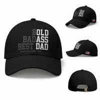 Bold Badass Best Dad Baseball Cap Funny Old Ass Father Gag Gift