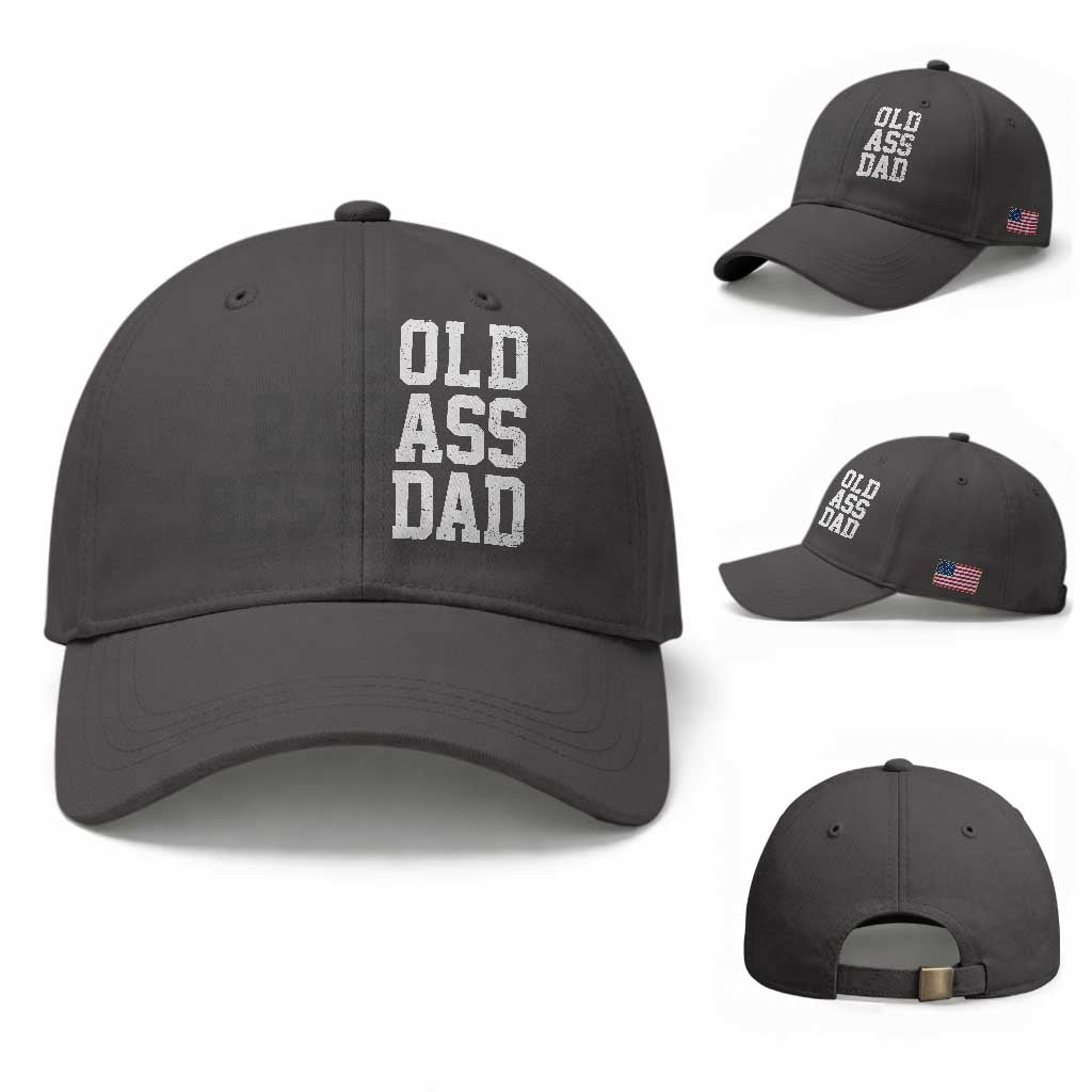 Bold Badass Best Dad Baseball Cap Funny Old Ass Father Gag Gift
