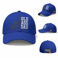 Bold Badass Best Dad Baseball Cap Funny Old Ass Father Gag Gift