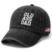 Bold Badass Best Dad Washed Cotton Baseball Cap Funny Old Ass Father Gag Gift