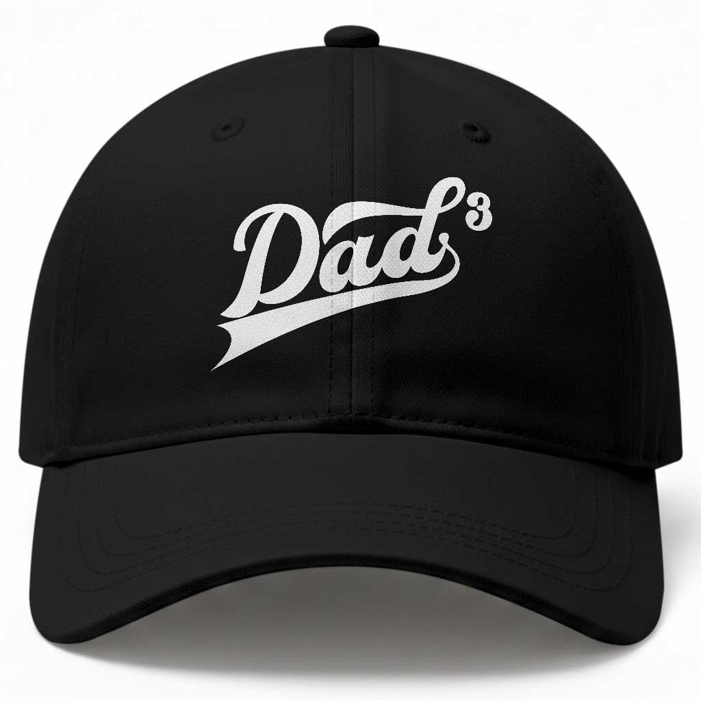 Dad Of Three Baseball Cap Funny Daddy 3 Promoted for The Second Time