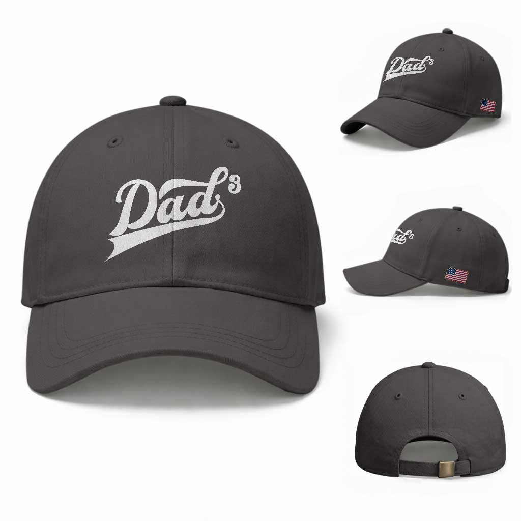 Dad Of Three Baseball Cap Funny Daddy 3 Promoted for The Second Time
