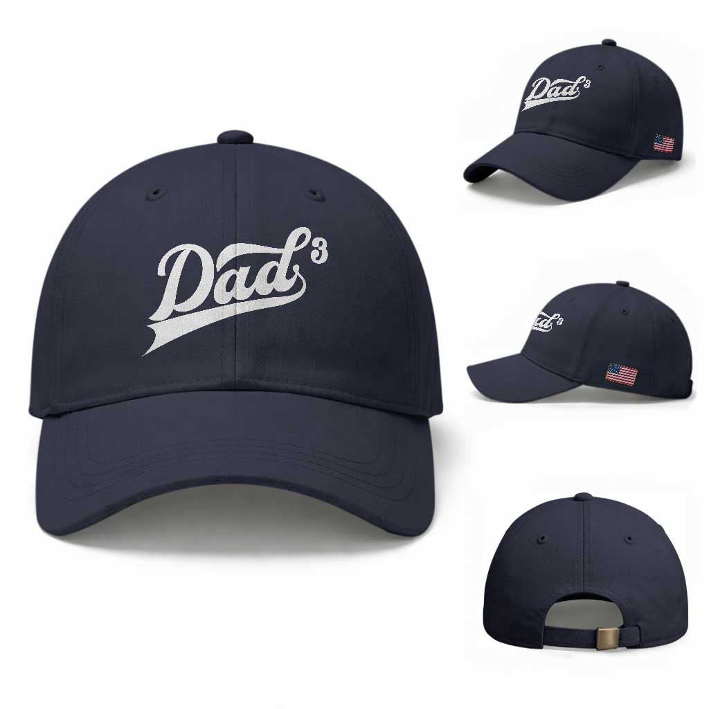 Dad Of Three Baseball Cap Funny Daddy 3 Promoted for The Second Time