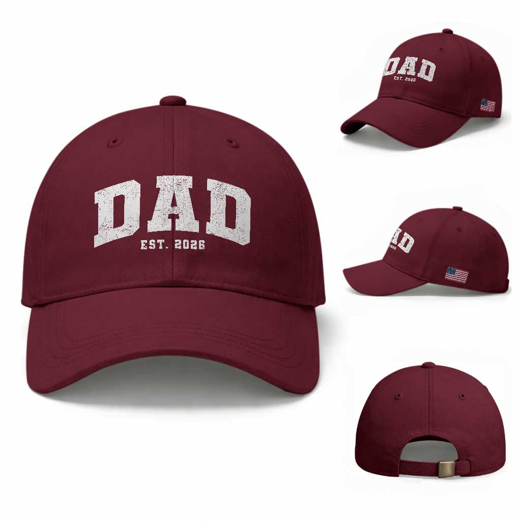 Dad Est 2026 Baseball Cap Promoted To Daddy Fathers Day