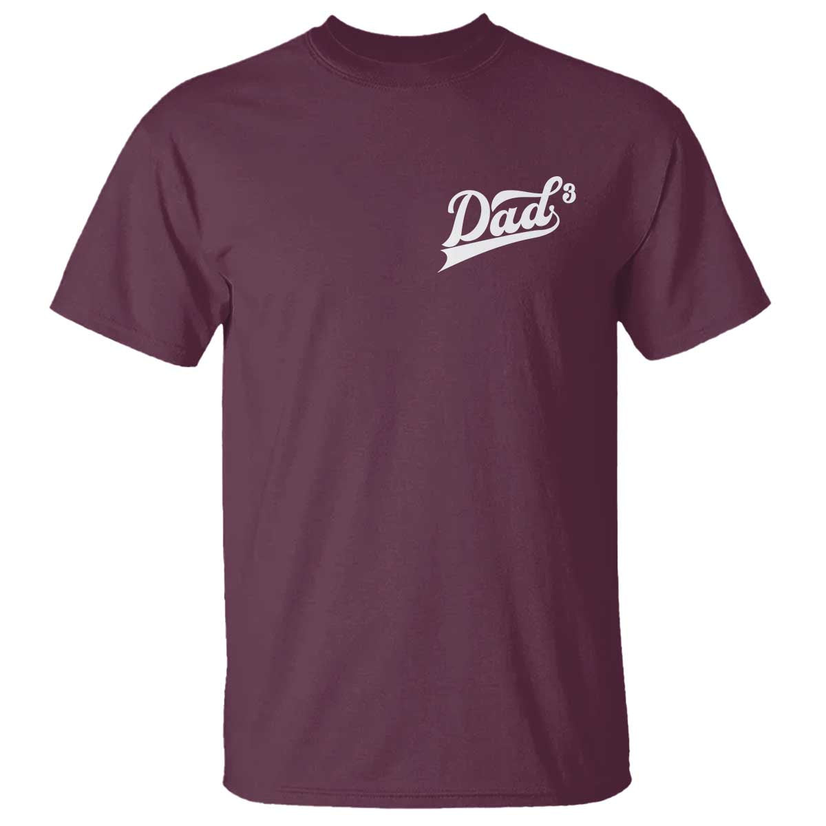 Dad Of Three T Shirt Funny Daddy Cubed Promoted for The Third Time