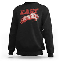 Easy Tiger Sweatshirt Vintage Distressed Tiger Trendy Grunge Indie Boho