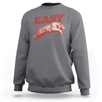 Easy Tiger Sweatshirt Vintage Distressed Tiger Trendy Grunge Indie Boho
