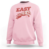 Easy Tiger Sweatshirt Vintage Distressed Tiger Trendy Grunge Indie Boho