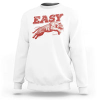 Easy Tiger Sweatshirt Vintage Distressed Tiger Trendy Grunge Indie Boho