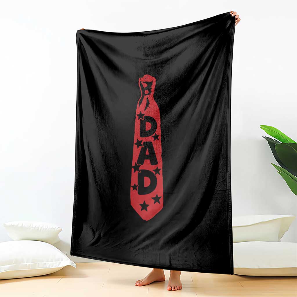 Dad Tie Star Music Lover Fathers Day Throw Blanket